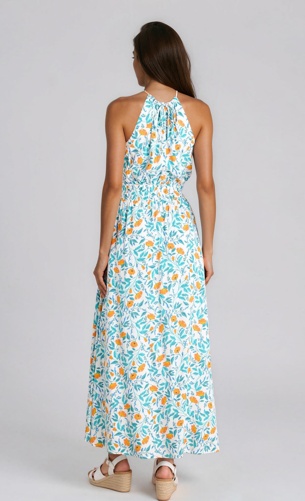 Bonnie Halter Midi Dress - Garden Vine (Final Sale)