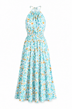 Bonnie Halter Midi Dress - Garden Vine (Final Sale)