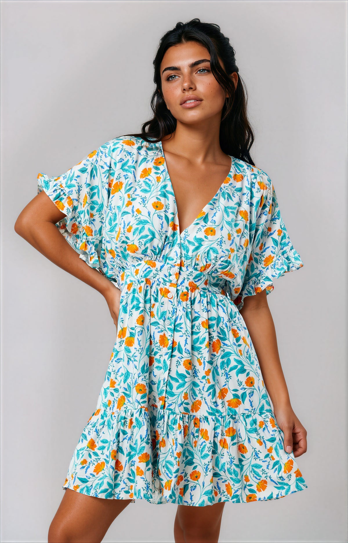 Bonnie Mini Dress - Garden Vine (Final Sale)