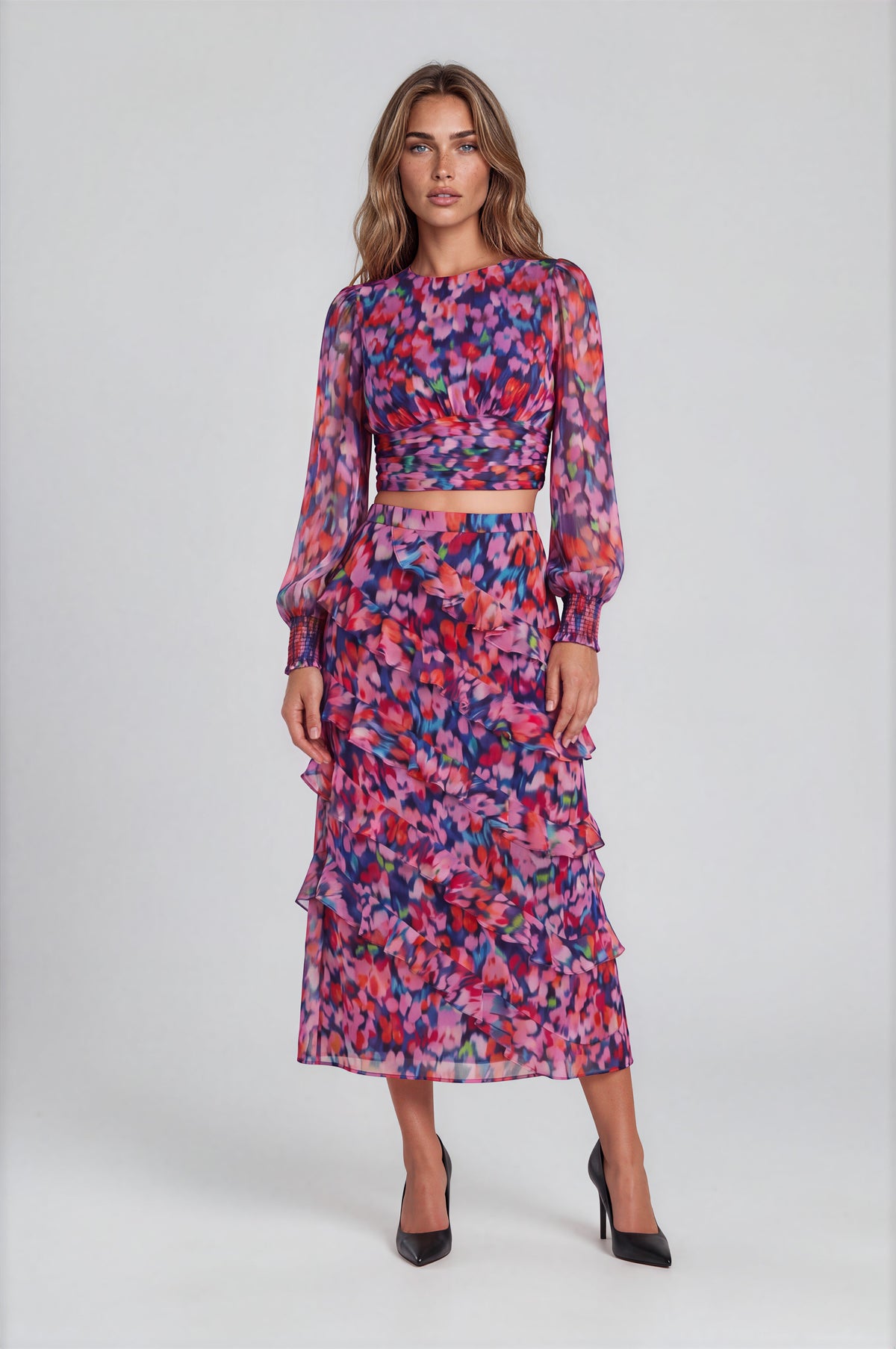 Calista Matching Set - Blurred Floral (Final Sale)