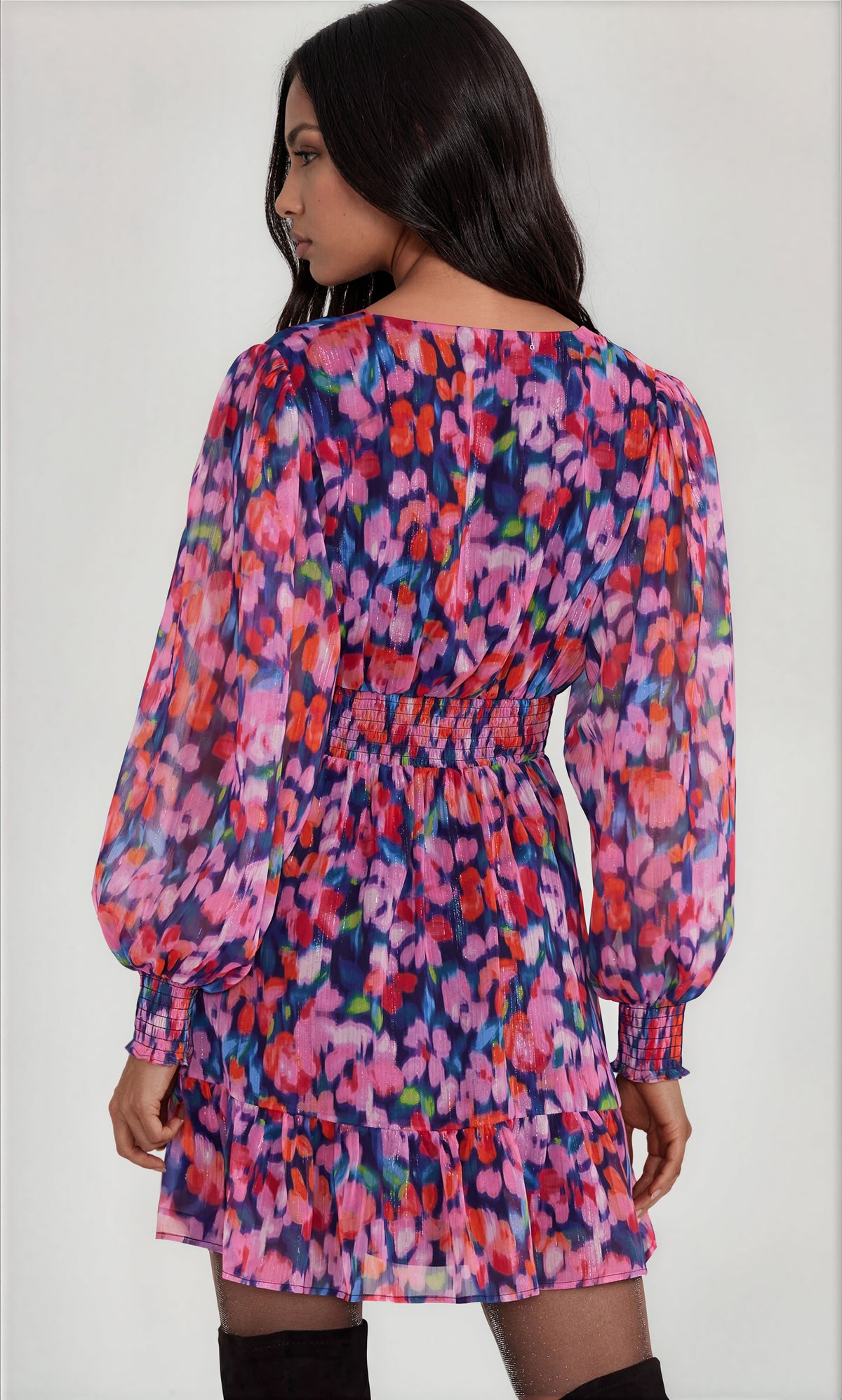 Calista Mini Dress - Blurred Floral (Final Sale)