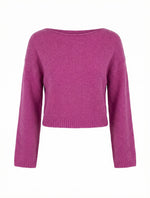 Elissa Cropped Sweater - Magenta (Final Sale)