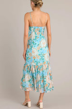 Evelyn Strappy Maxi Dress - Mint/Floral (Final Sale)