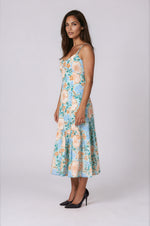 Evelyn Strappy Maxi Dress - Mint/Floral (Final Sale)