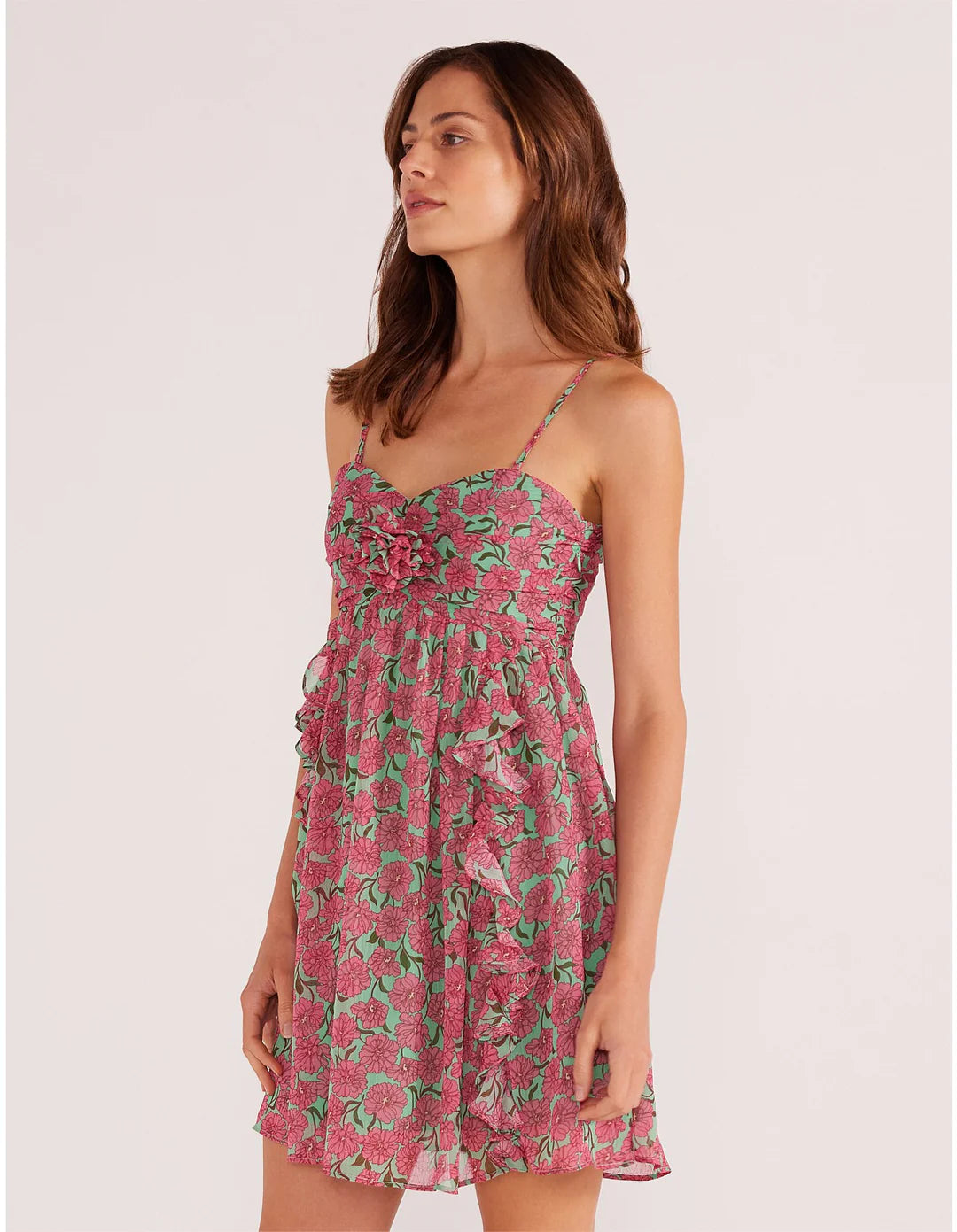 Grace Babydoll Mini Dress - Carnation Ditzy (Final Sale)