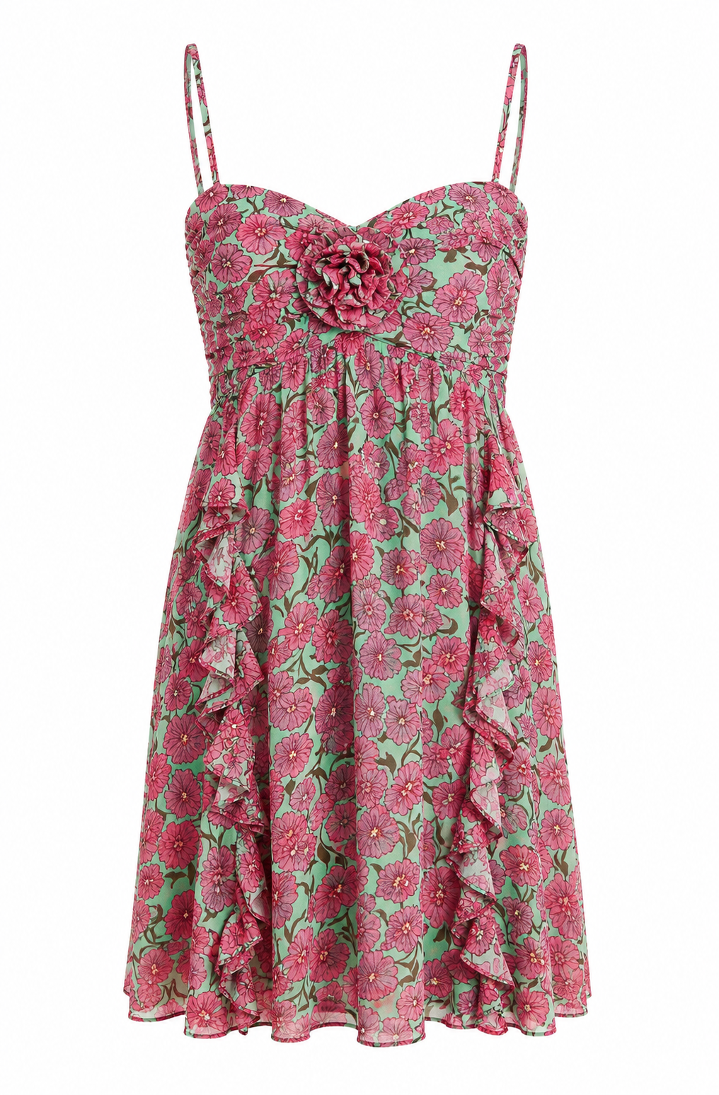 Grace Babydoll Mini Dress - Carnation Ditzy (Final Sale)
