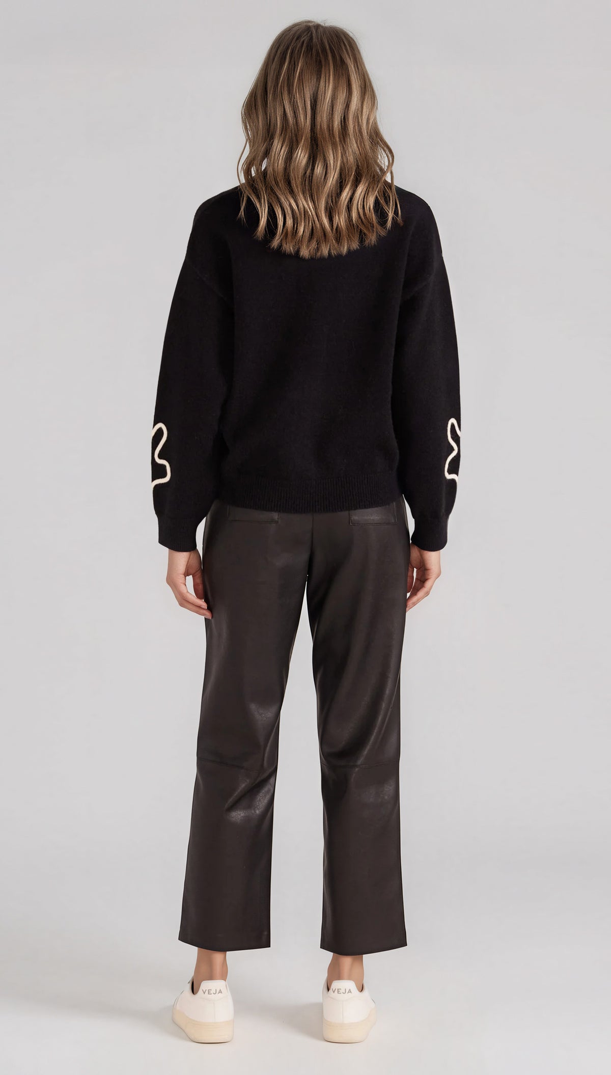Isla Floral Knit Jumper - Black (Final Sale)