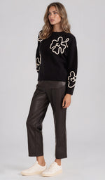 Isla Floral Knit Jumper - Black (Final Sale)