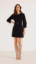 Jocelyn Denim Mini Dress - Washed Black (Final Sale)