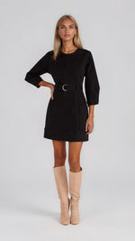 Jocelyn Denim Mini Dress - Washed Black (Final Sale)