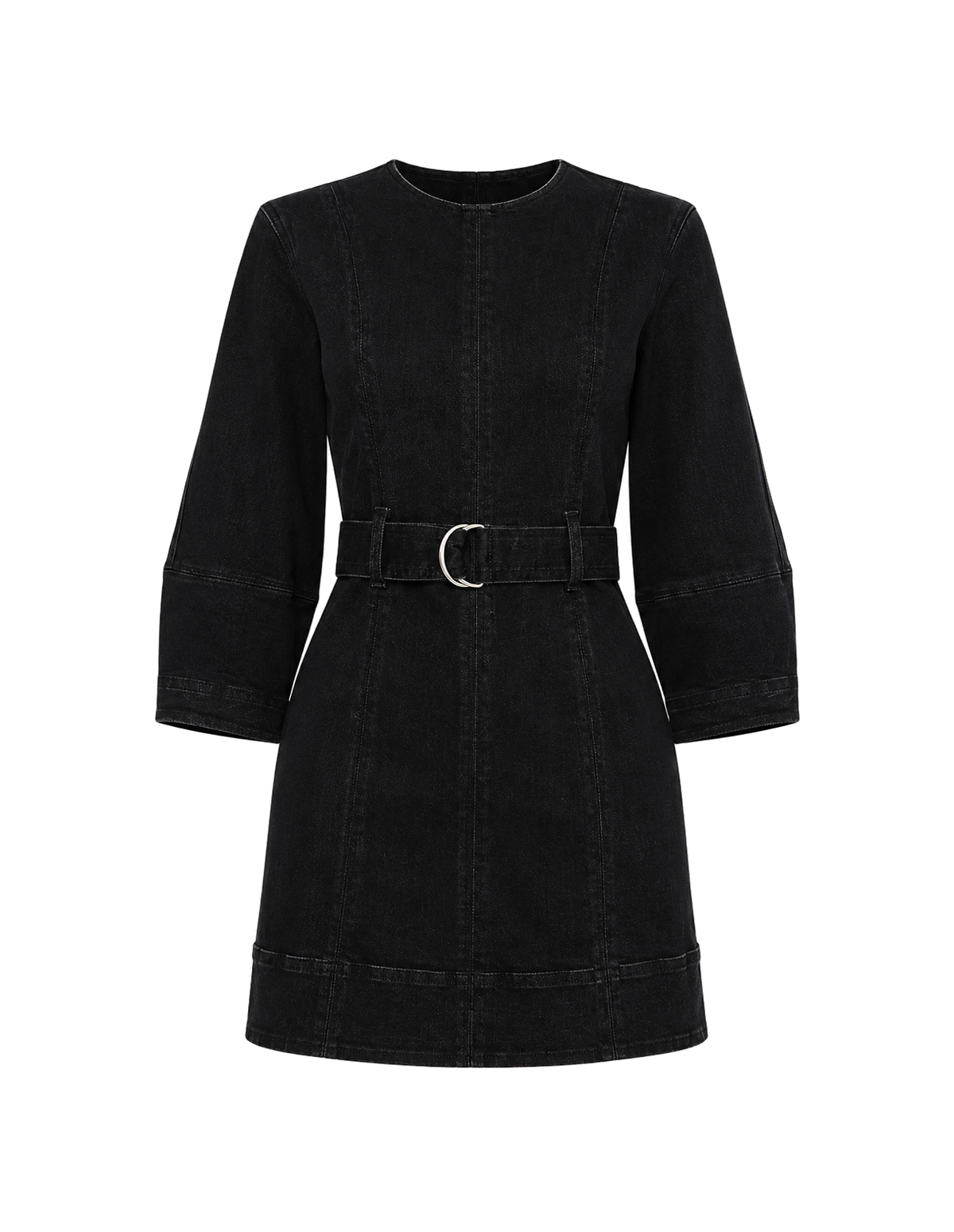 Jocelyn Denim Mini Dress - Washed Black (Final Sale)