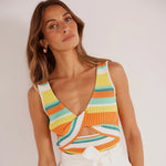 Kosa Reversible Knit Tank - Tropical Stripe (Final Sale)