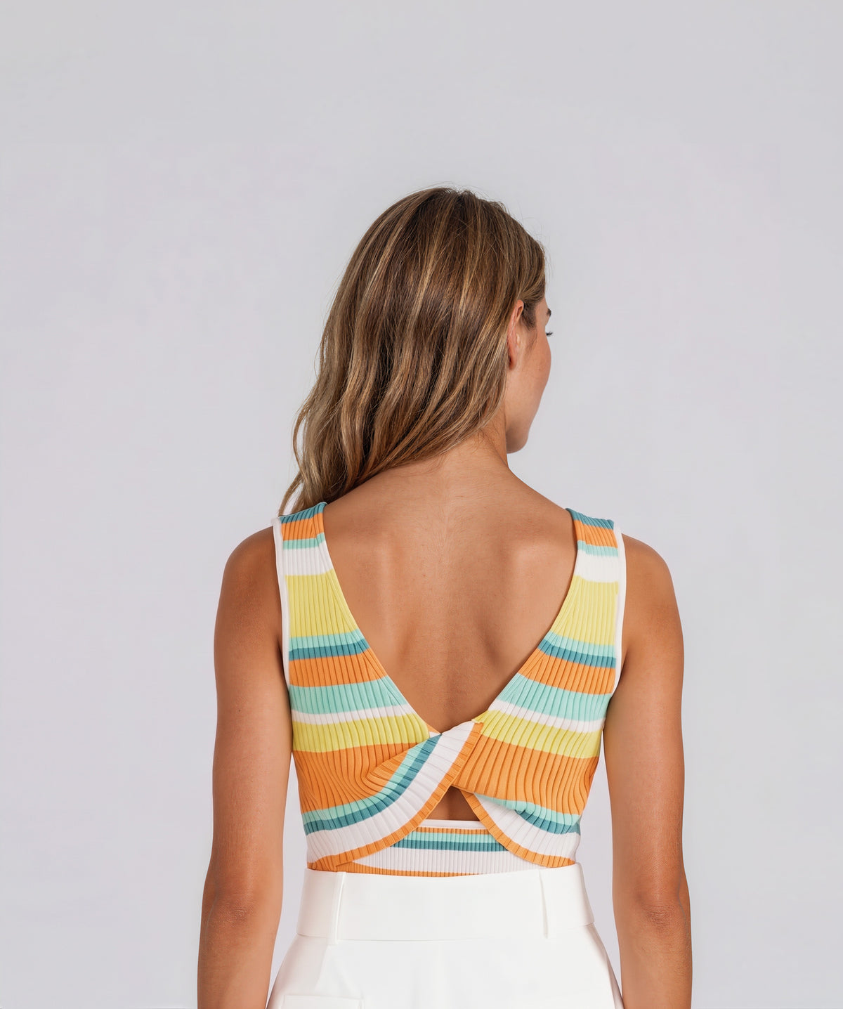 Kosa Reversible Knit Tank - Tropical Stripe (Final Sale)