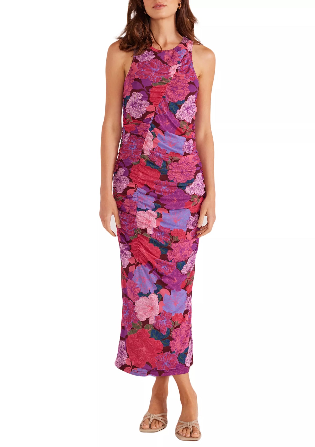 Lexie Mesh Midi Dress - Floral Blooms (Final Sale)