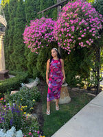 Lexie Mesh Midi Dress - Floral Blooms (Final Sale)