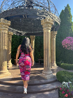 Lexie Mesh Midi Dress - Floral Blooms (Final Sale)