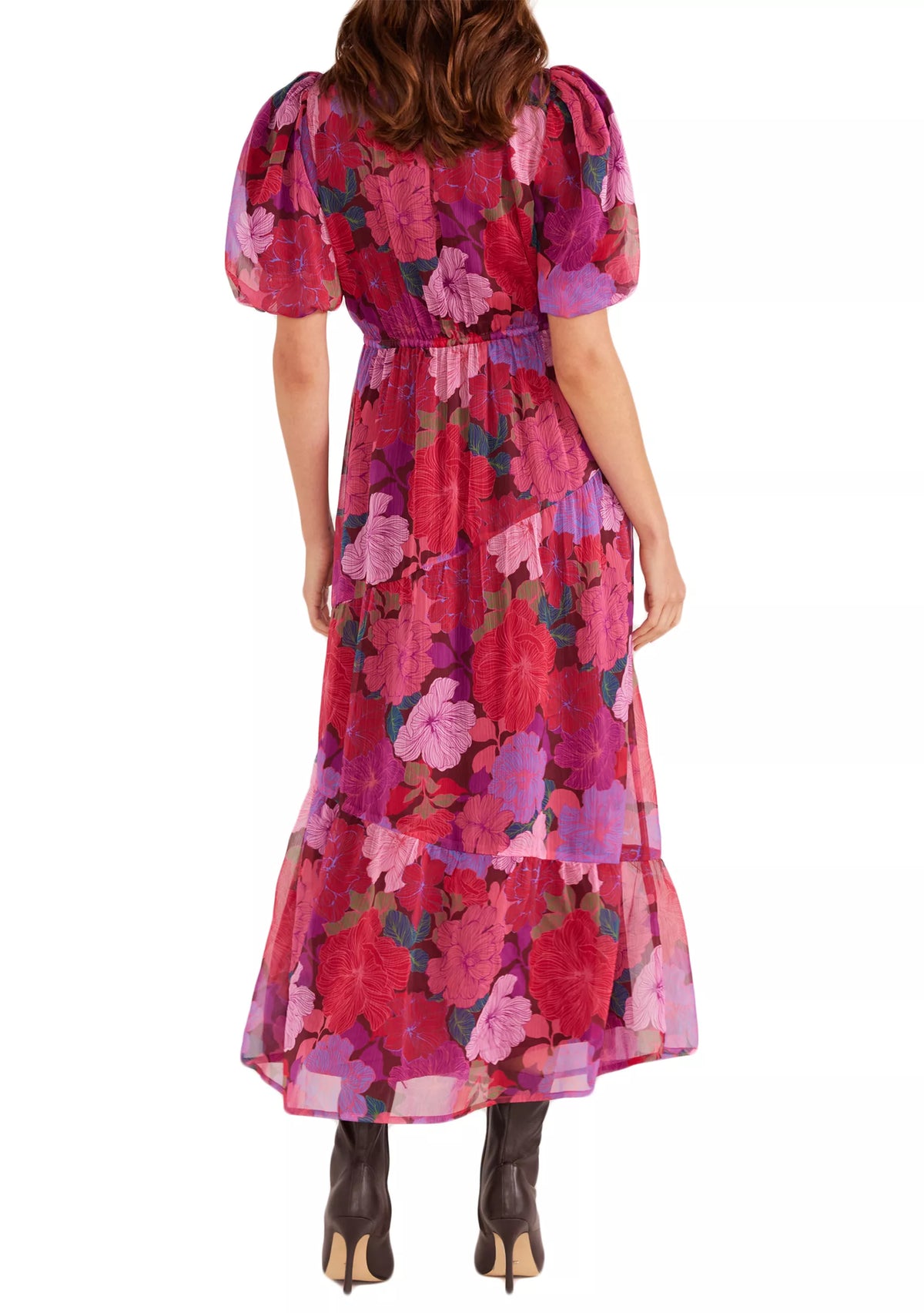 Lexie Tiered Midi Dress - Floral Blooms (Final Sale)