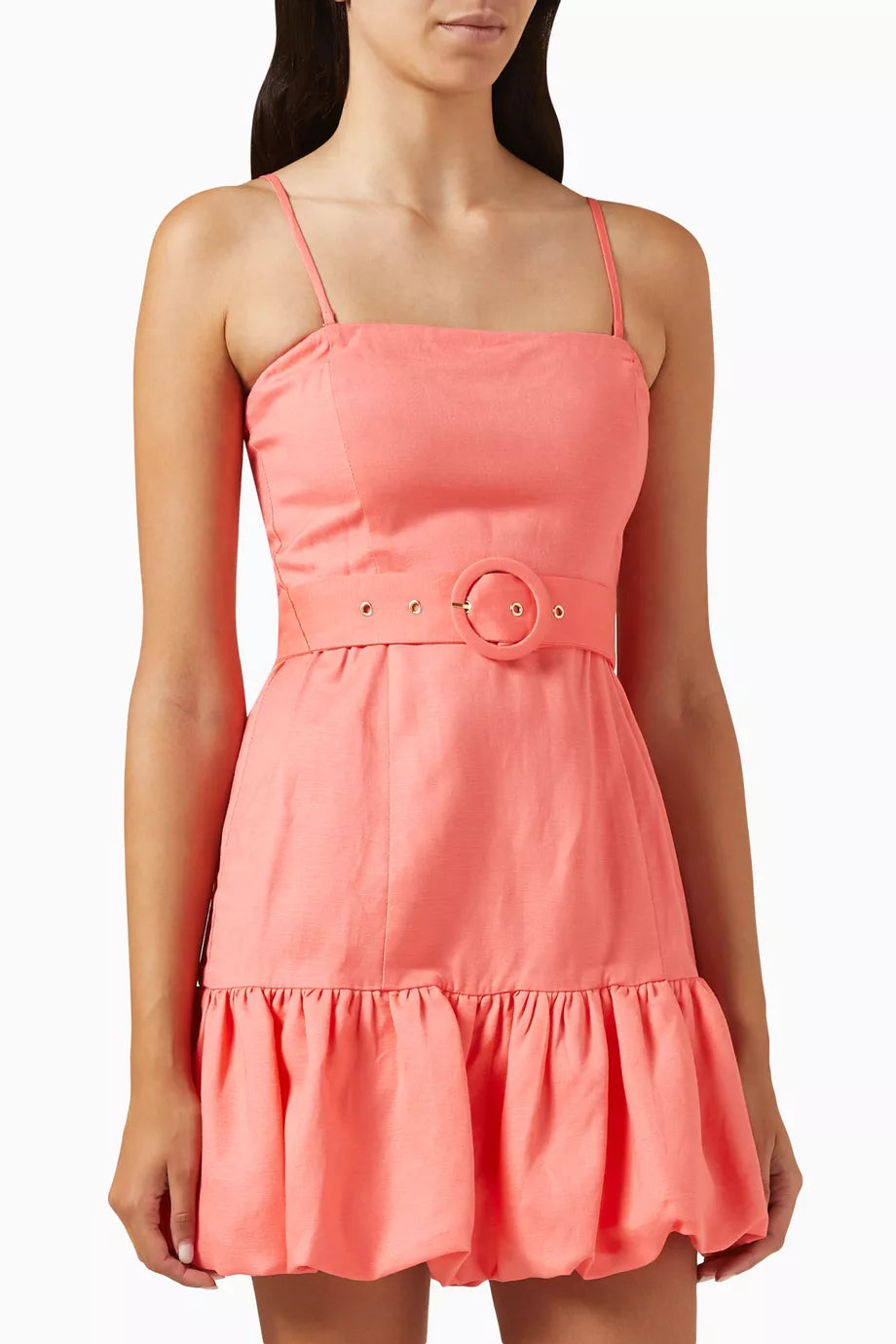 Lila Puff Linen Mini Dress - Pink (Final Sale)