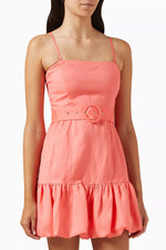 Lila Puff Linen Mini Dress - Pink (Final Sale)