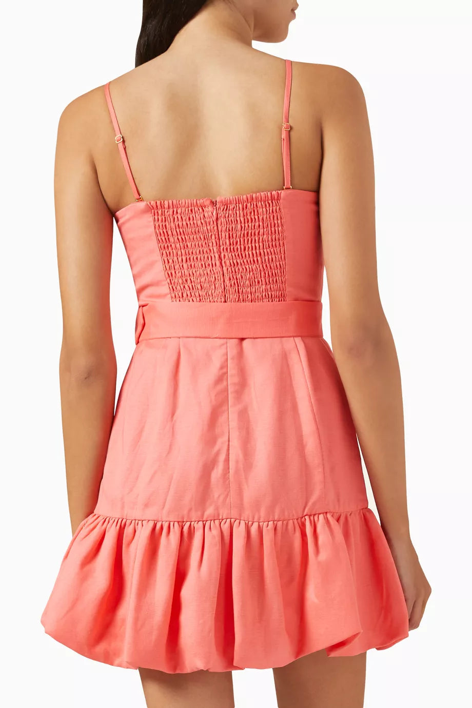 Lila Puff Linen Mini Dress - Pink (Final Sale)