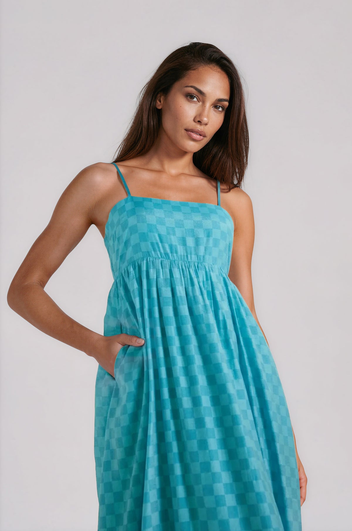 Lucille Strappy Maxi Dress - Teal (Final Sale)