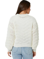Luna Zig-Zag Knit Jumper - Ivory (Final Sale)