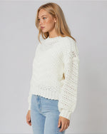 Luna Zig-Zag Knit Jumper - Ivory (Final Sale)