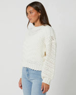 Luna Zig-Zag Knit Jumper - Ivory (Final Sale)