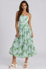 Margaux Maxi Dress - Green/White Floral (Final Sale)