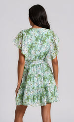 Margaux Mini Dress - Green/White Floral (Final Sale)