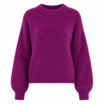 Millie Fluffy Knit Jumper - Plum (Final Sale)