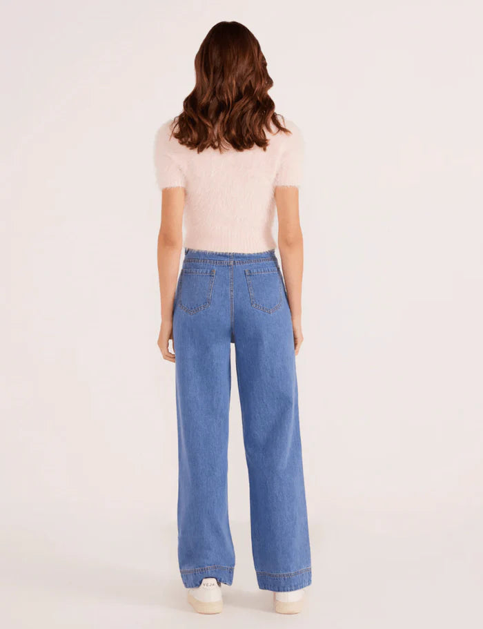 Millie Fluffy Knit Tee - Blush Pink (Final Sale)