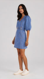 Peyton Denim Mini Dress - Denim Blue (Final Sale)