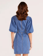Peyton Denim Mini Dress - Denim Blue (Final Sale)