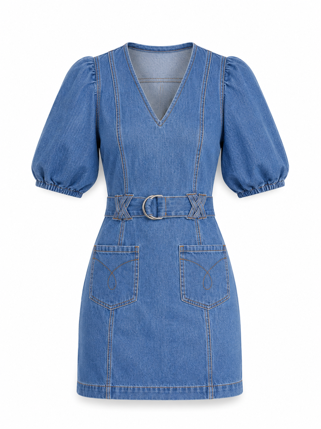 Peyton Denim Mini Dress - Denim Blue (Final Sale)