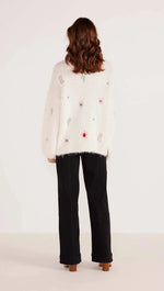 Rosalie Motif Knit Jumper - Ivory (Final Sale)