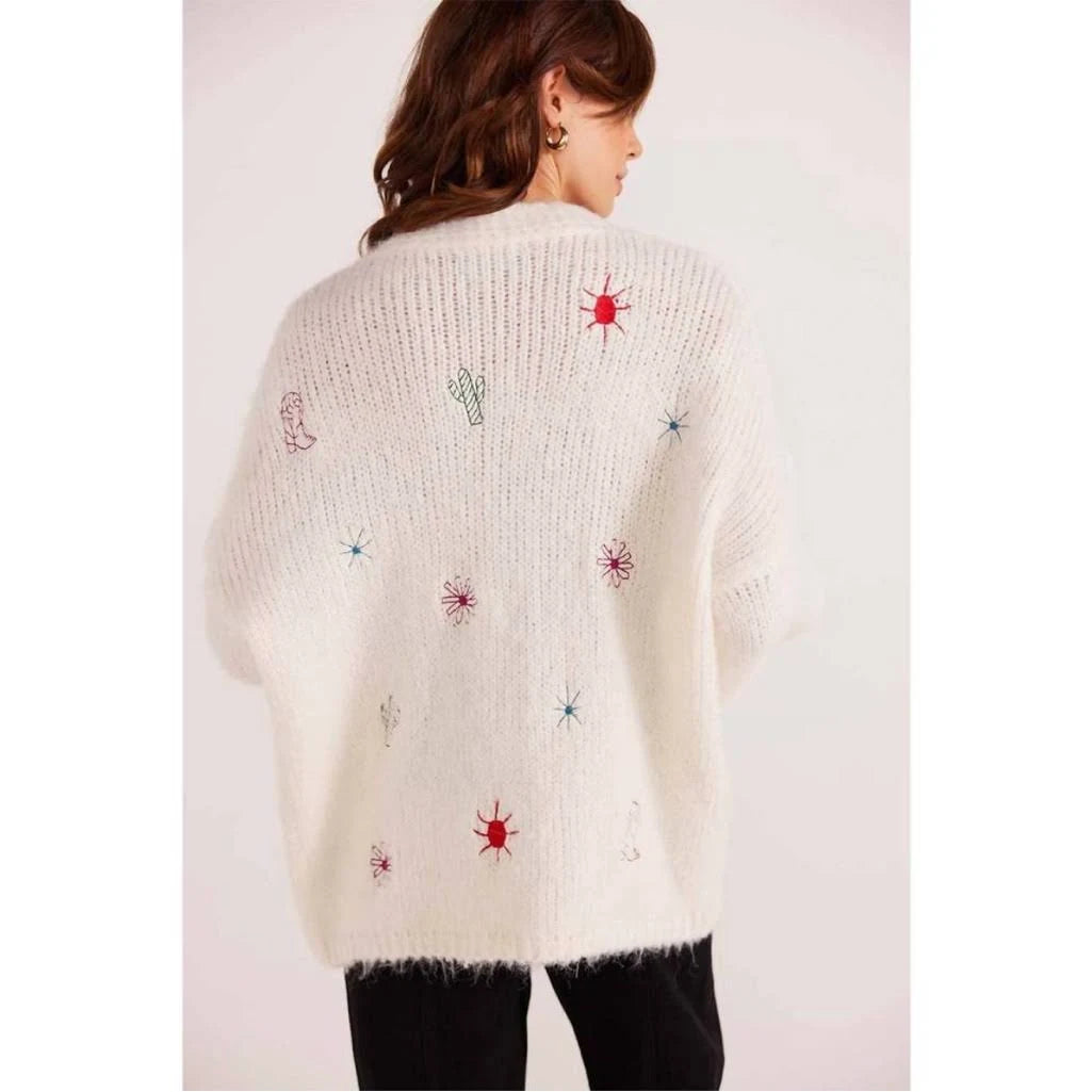 Rosalie Motif Knit Jumper - Ivory (Final Sale)