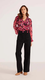 Savannah Long Sleeve Blouse - Painterly Blooms (Final Sale)