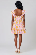 Soleil Tiered Mini Dress - Retro Floral (Final Sale)