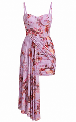 Floral Haze Bustier Mini Dress – Violet (Final Sale)