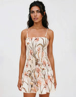 Botanic Retro Mini Dress – Off White