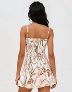Botanic Retro Mini Dress – Off White