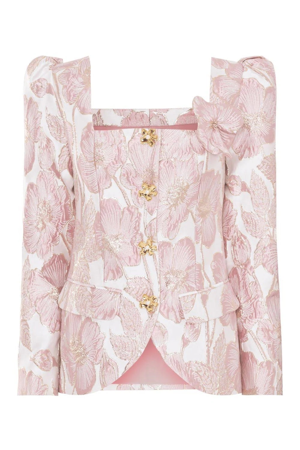 Petal Jacquard Jacket & Skirt Set – Pink (Final Sale)