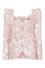 Petal Jacquard Jacket & Skirt Set – Pink (Final Sale)