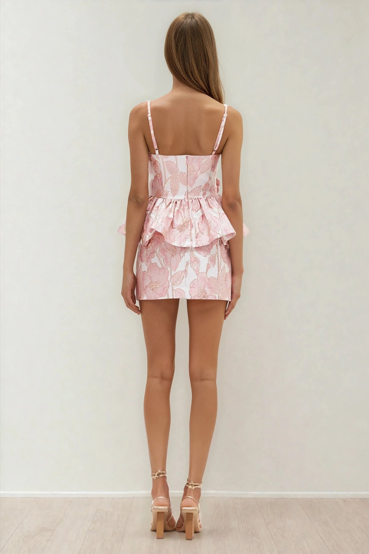 Petal Jacquard Skirt – Pink