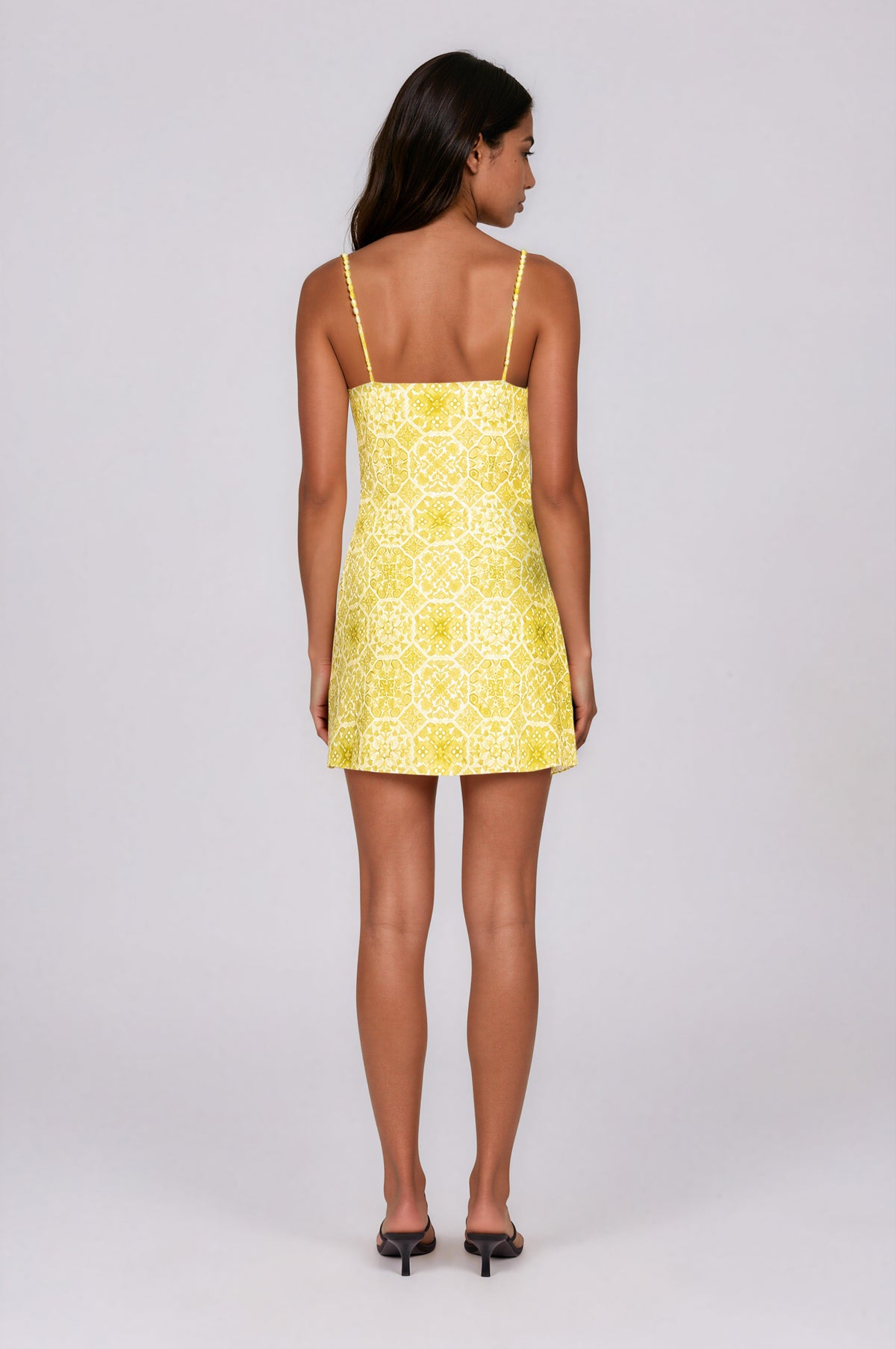 Addie Sleeveless Mini Dress – Bright Lemon Positano (Final Sale)