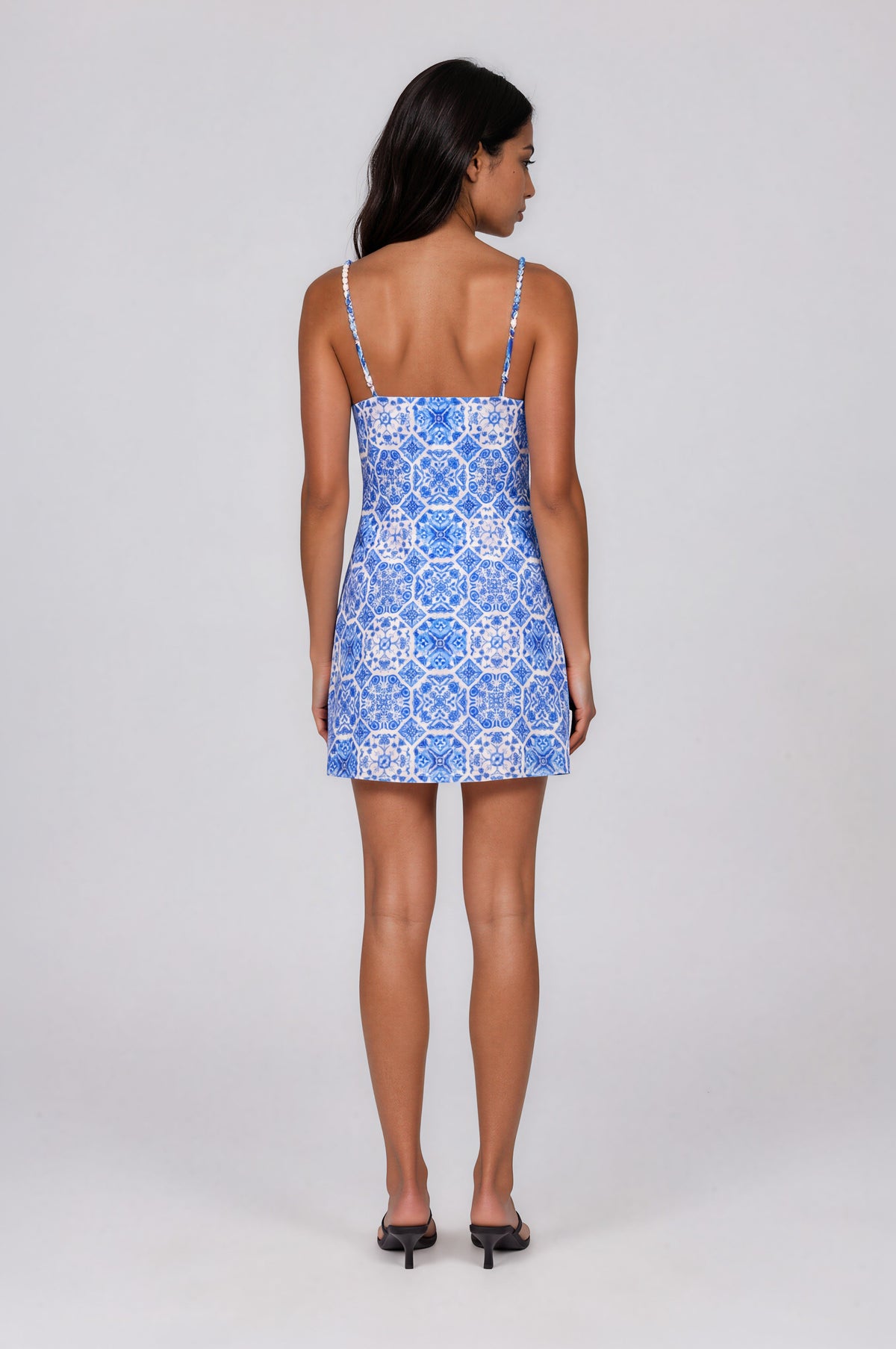Addie Sleeveless Mini Dress – Spring Navy Positano (Final Sale)