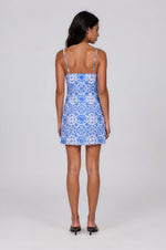 Addie Sleeveless Mini Dress – Spring Navy Positano (Final Sale)