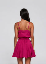 Kallie V Neck Sash Belt Mini Dress - Wild Rose Springtime Burnout (Final Sale)