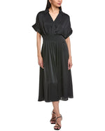 Kayleigh Satin Midi Dress - Black (Final Sale)
